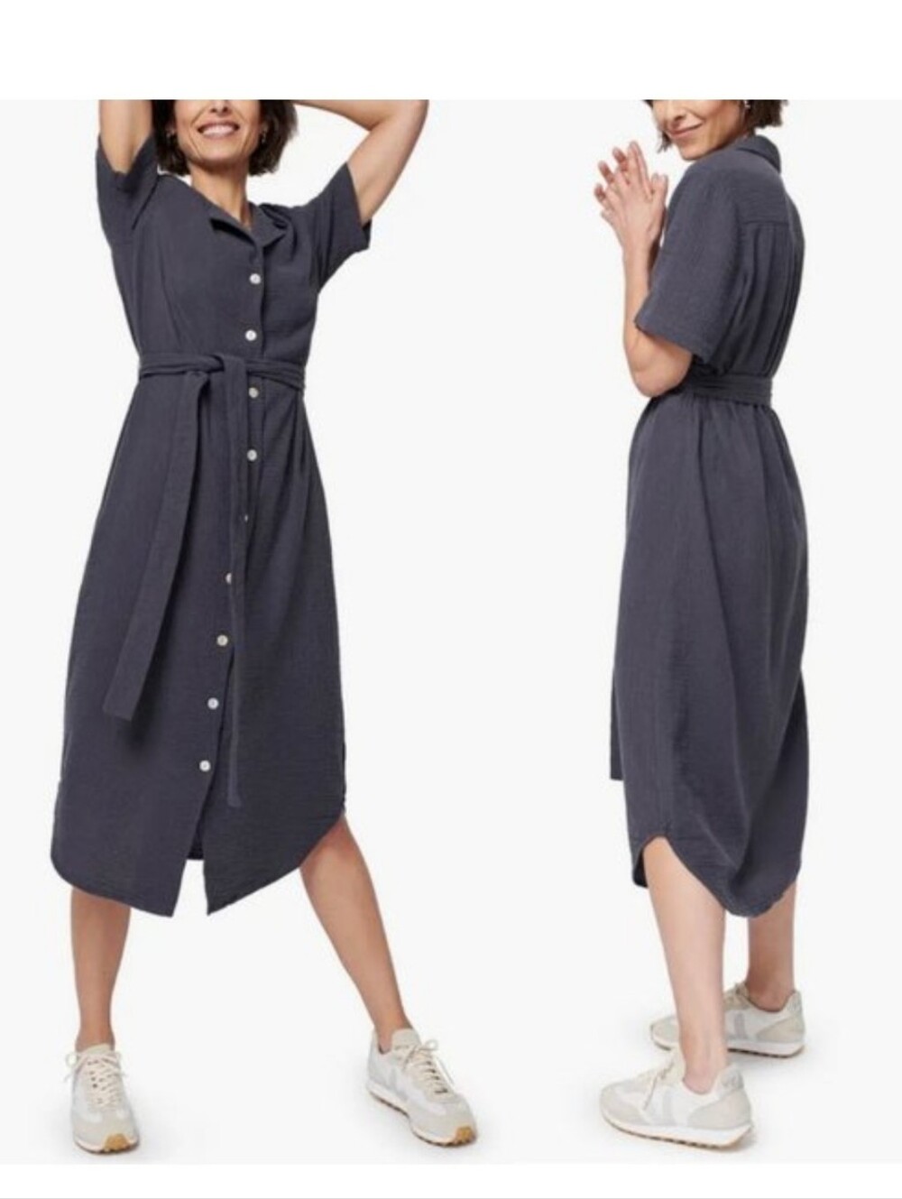 Faherty Nolita Dream Organic Cotton Gauze Shirtdress Sz XS